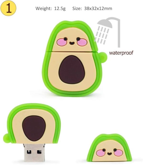 32GB USB Flash Drive Cute Nuts Model Memory Stick, Pack of 3, Gift for Students and Children - Image 4